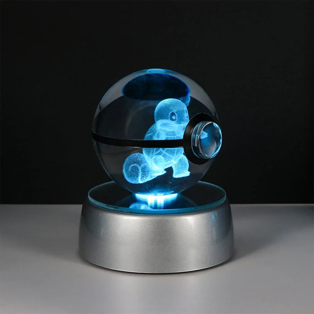 Pokeball de Cristal 3D con Luz LED Pokémon