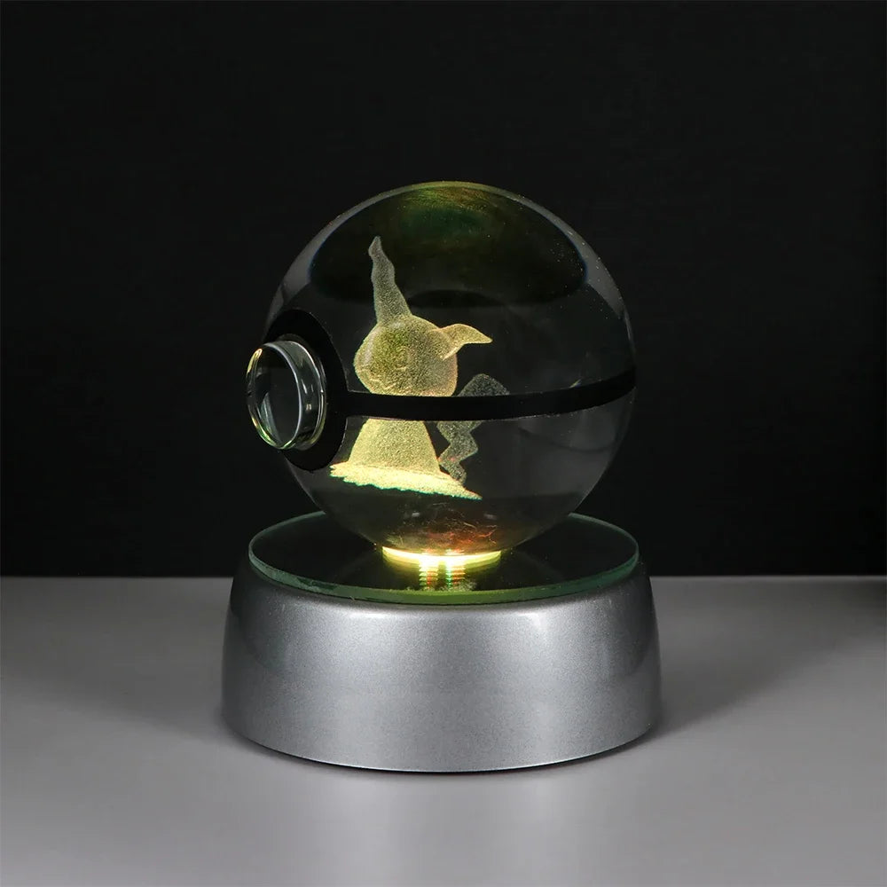 Pokeball de Cristal 3D con Luz LED Pokémon
