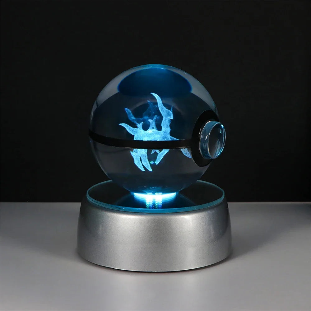 Pokeball de Cristal 3D con Luz LED Pokémon
