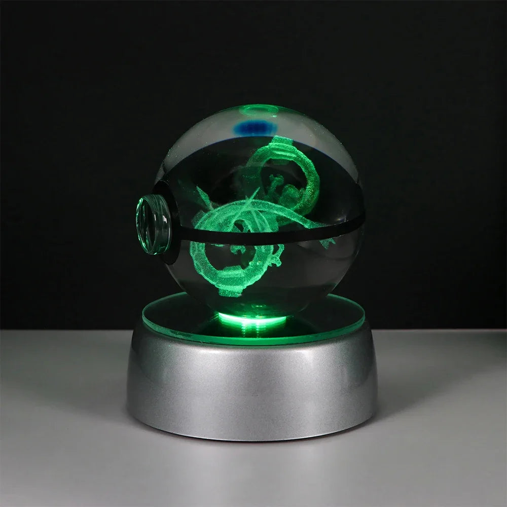 Pokeball de Cristal 3D con Luz LED Pokémon