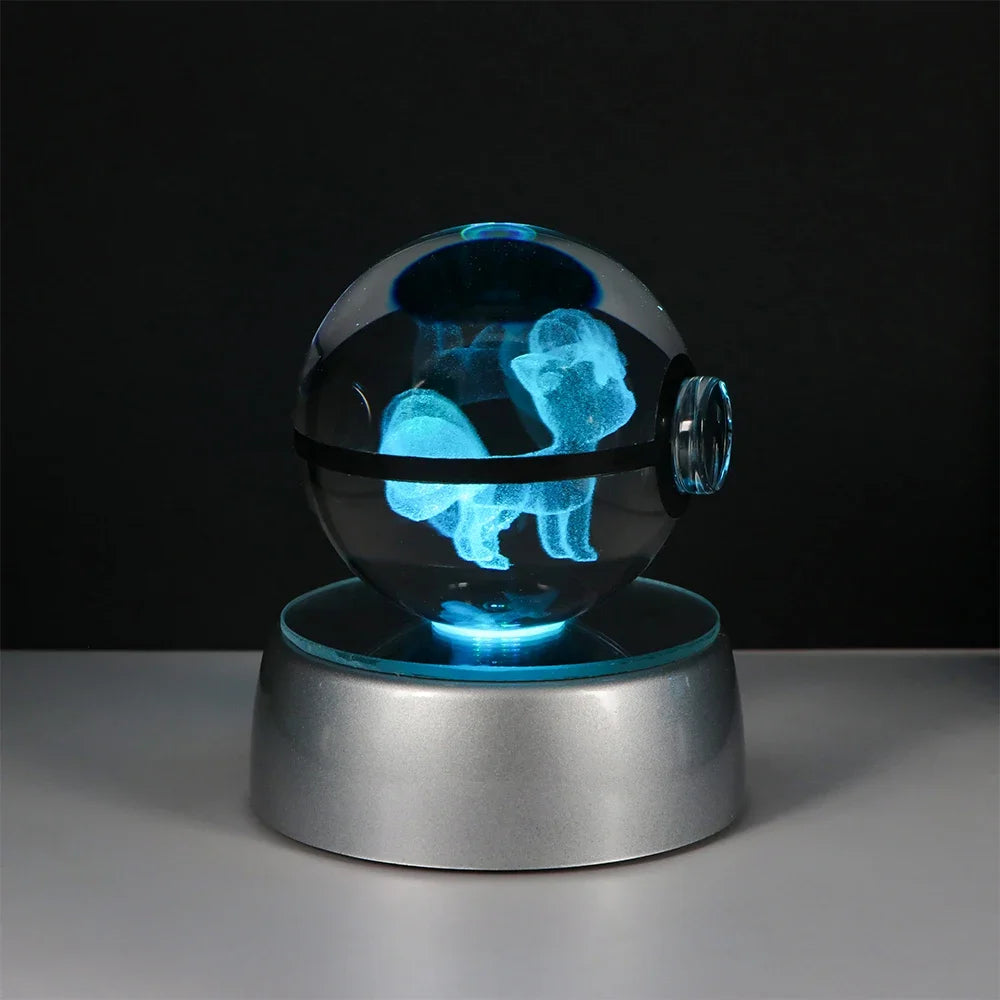 Pokeball de Cristal 3D con Luz LED Pokémon