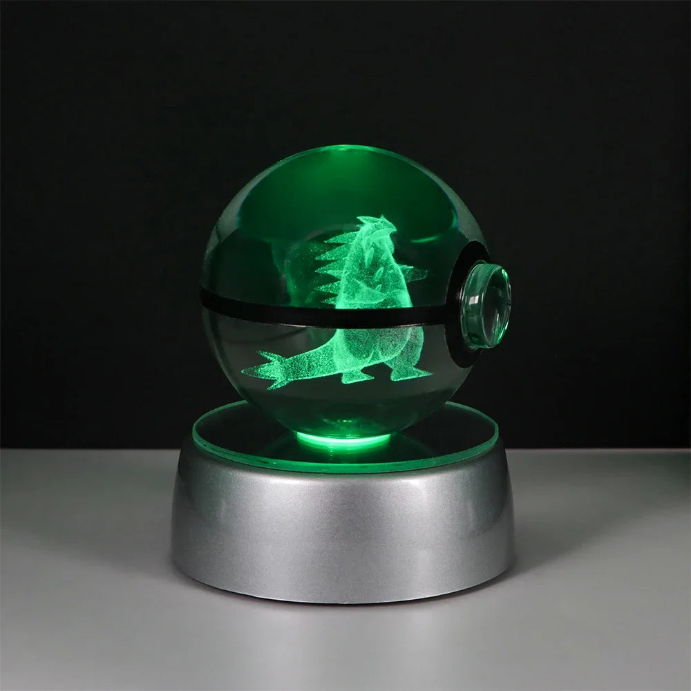 Pokeball de Cristal 3D con Luz LED Pokémon