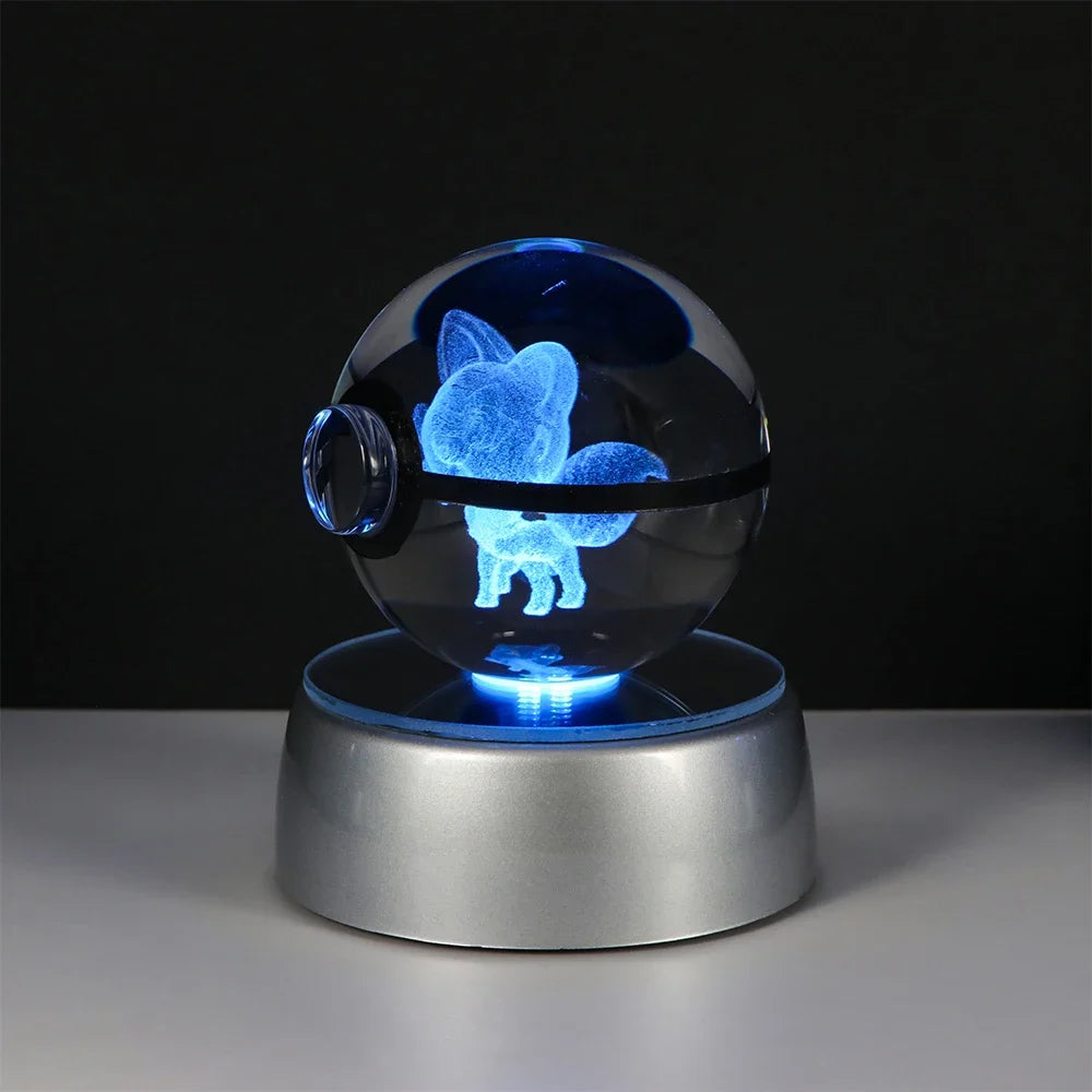Pokeball de Cristal 3D con Luz LED Pokémon