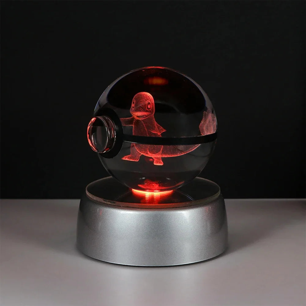 Pokeball de Cristal 3D con Luz LED Pokémon