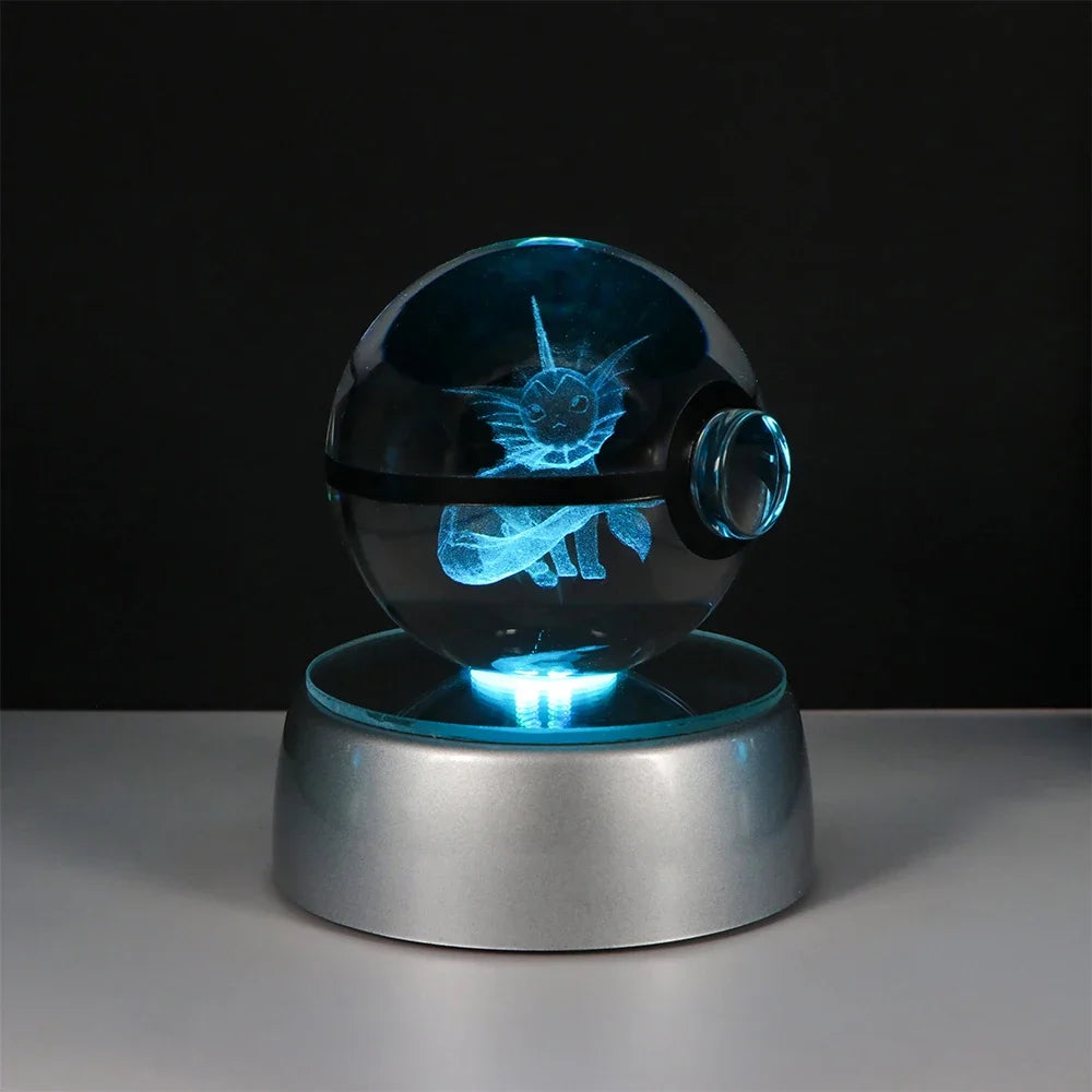 Pokeball de Cristal 3D con Luz LED Pokémon