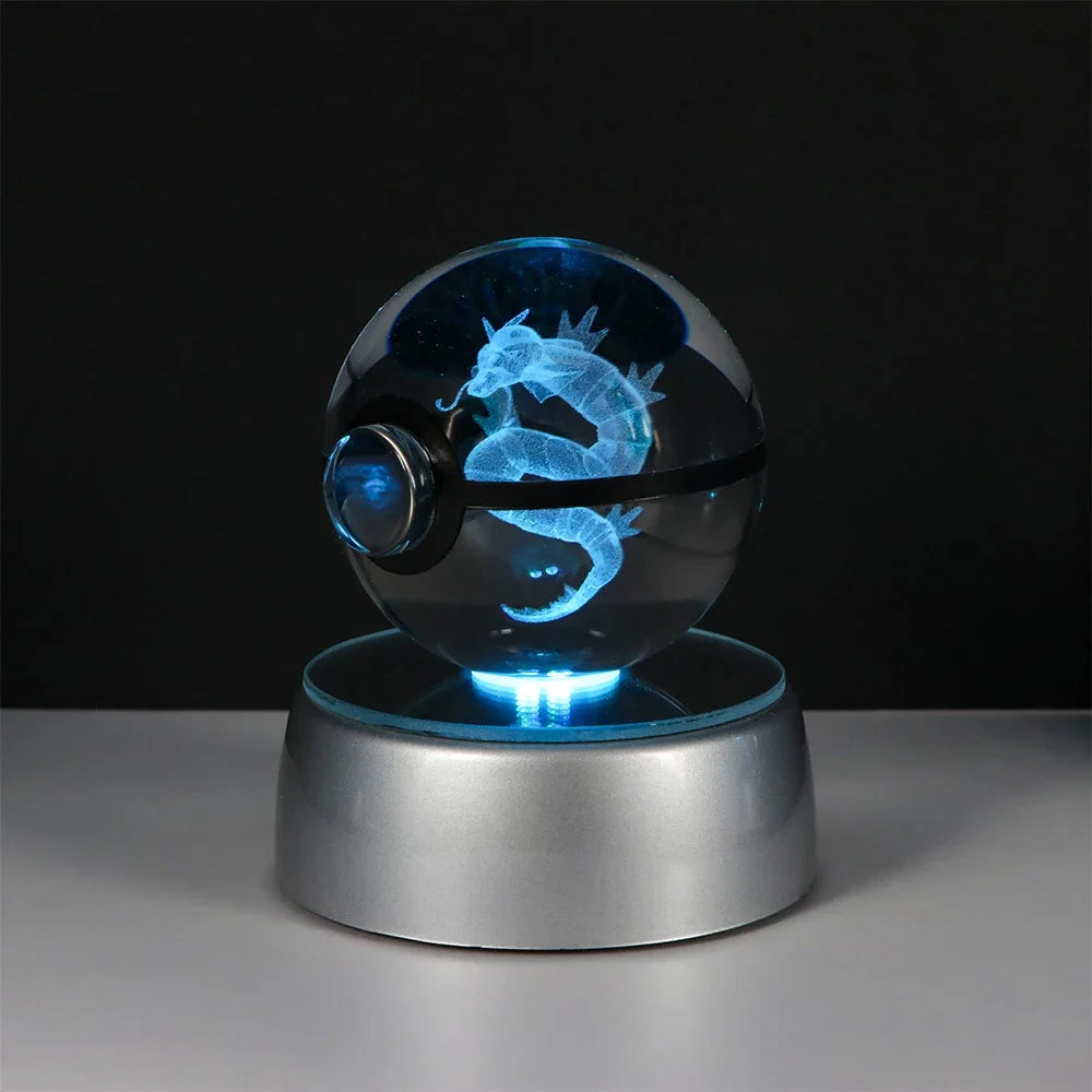 Pokeball de Cristal 3D con Luz LED Pokémon