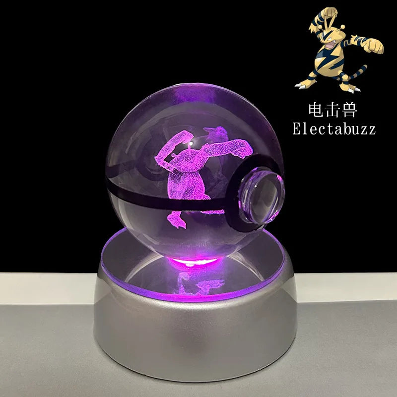 Pokeball de Cristal 3D con Luz LED Pokémon