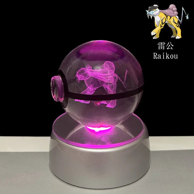 Pokeball de Cristal 3D con Luz LED Pokémon