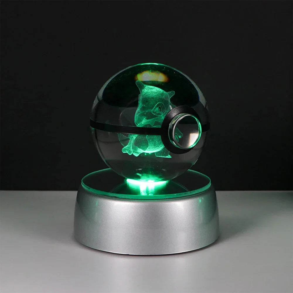 Pokeball de Cristal 3D con Luz LED Pokémon